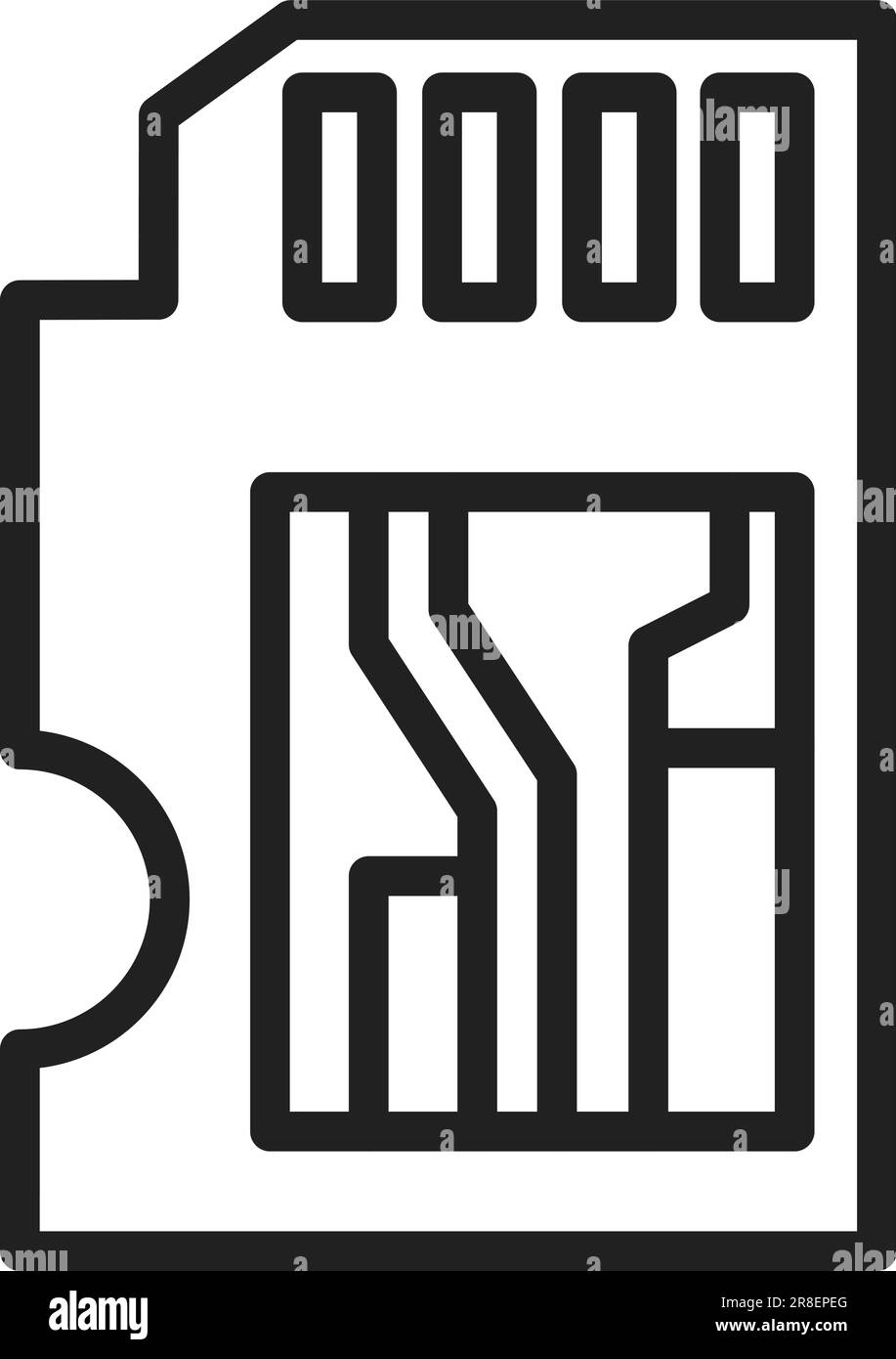 Immagine icona Microtecnologia. Illustrazione Vettoriale