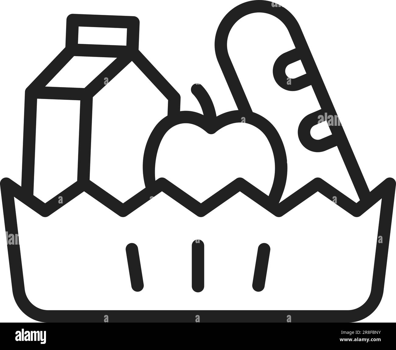 Immagine icona generi alimentari. Illustrazione Vettoriale