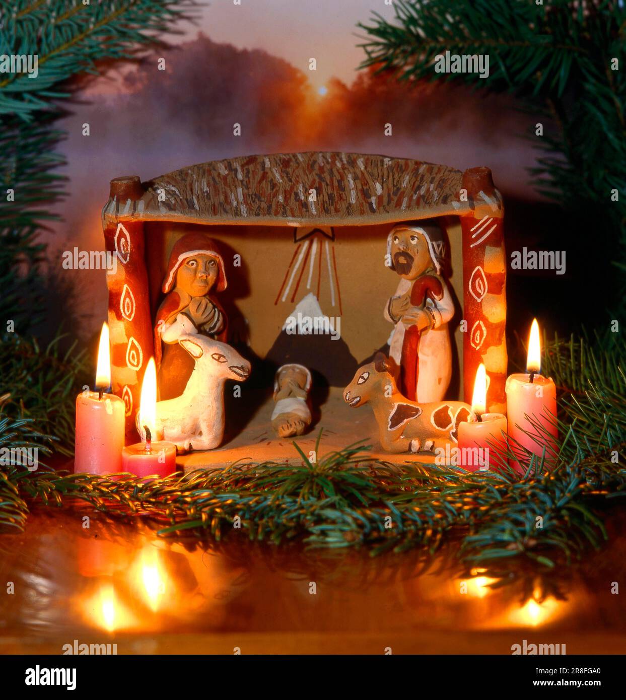 SHATCHI Piccolo/grande presepe fatto a mano nascita Gesù Cristo stalla in legno e 10 pz/12 pezzi statuetta scultura di casa decorazione natalizia decorazione di Natale, multicolore, 10 pezzi figure