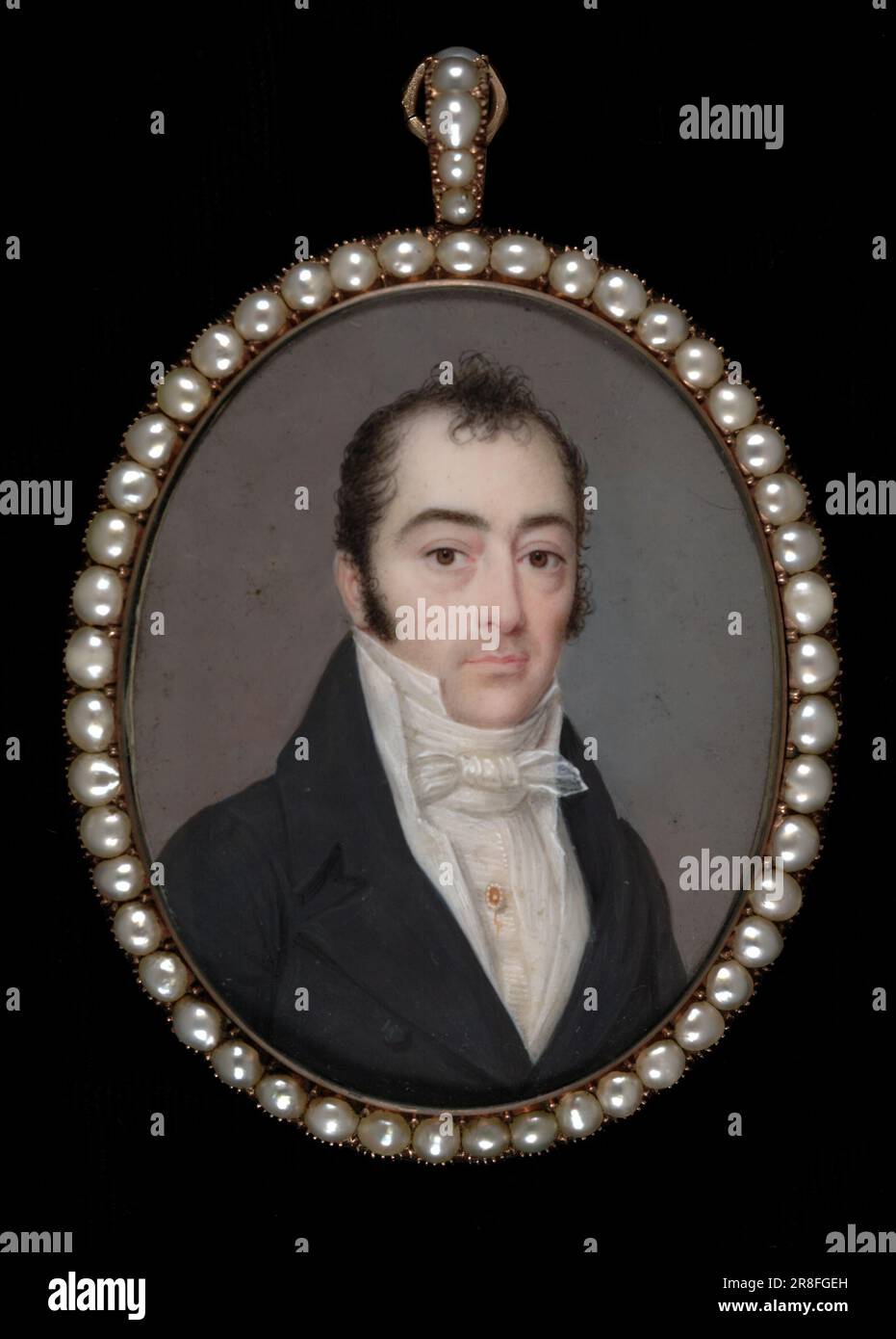 Ritratto di un Gentleman con le iniziali A.S.N. ca. 1805 di Jean Francois De Vallee, attivo 1794-1828 Foto Stock