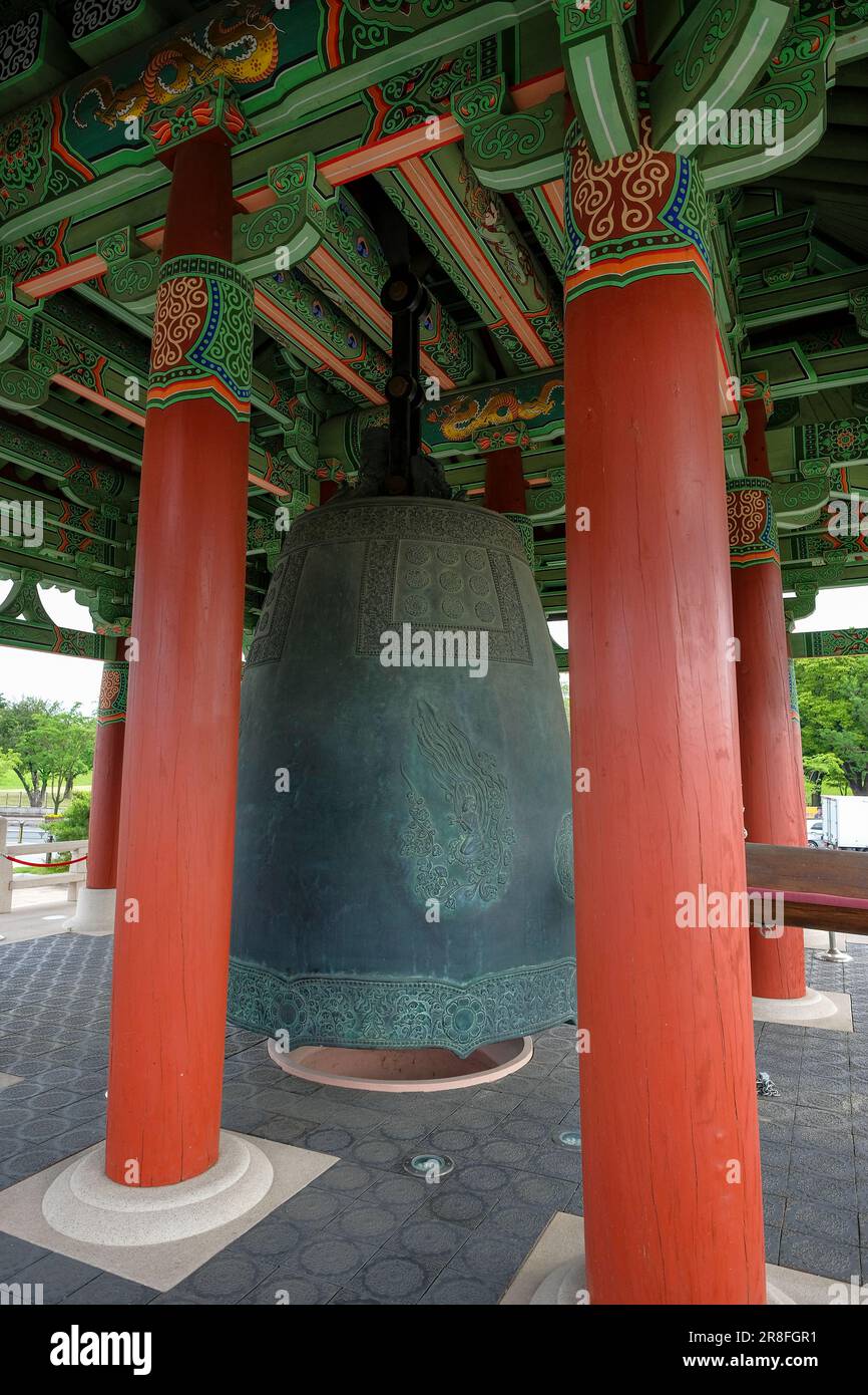 Gyeongju, Corea del Sud - 1 giugno 2023: Grande Campana di Silla a Gyeongju, Corea del Sud. Foto Stock