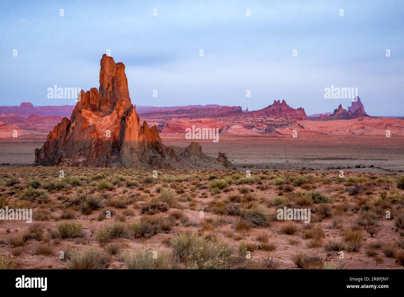 Chiesa Rock vicino a Kayenta Arizona Foto Stock