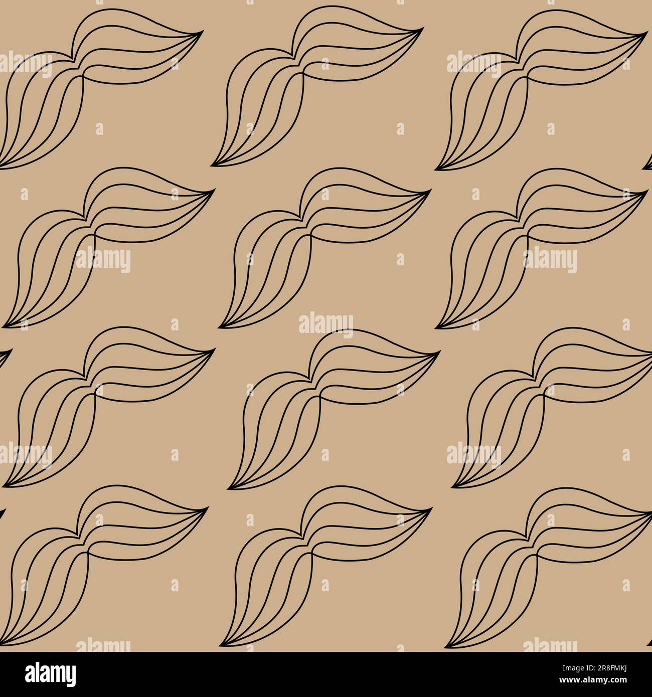 barbiere baffi vintage modello gentleman seamless Illustrazione Vettoriale