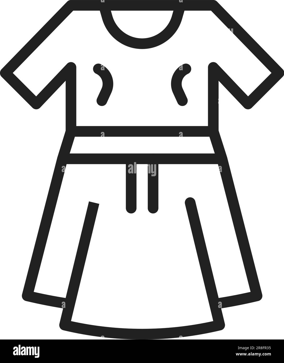 Immagine icona abito da festa. Illustrazione Vettoriale