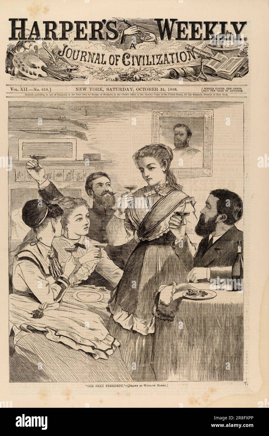 Il nostro prossimo presidente, da Harper's Weekly, 31 ottobre 1868 1868 da Winslow Homer, nato Boston, ma 1836-morto Prout's Neck, ME 1910 Foto Stock