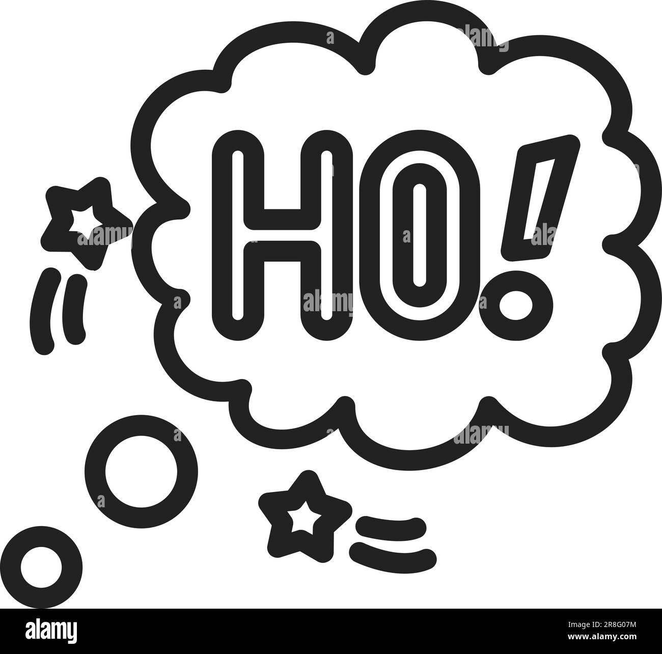 Oh Bubble Icon Image. Illustrazione Vettoriale