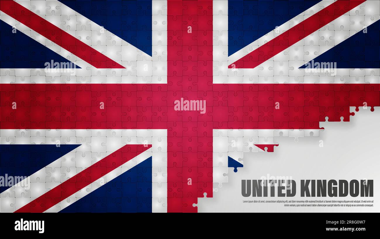 Inghilterra sfondo bandiera jigsaw. Elemento di impatto per l'uso che si desidera fare di esso. Illustrazione Vettoriale