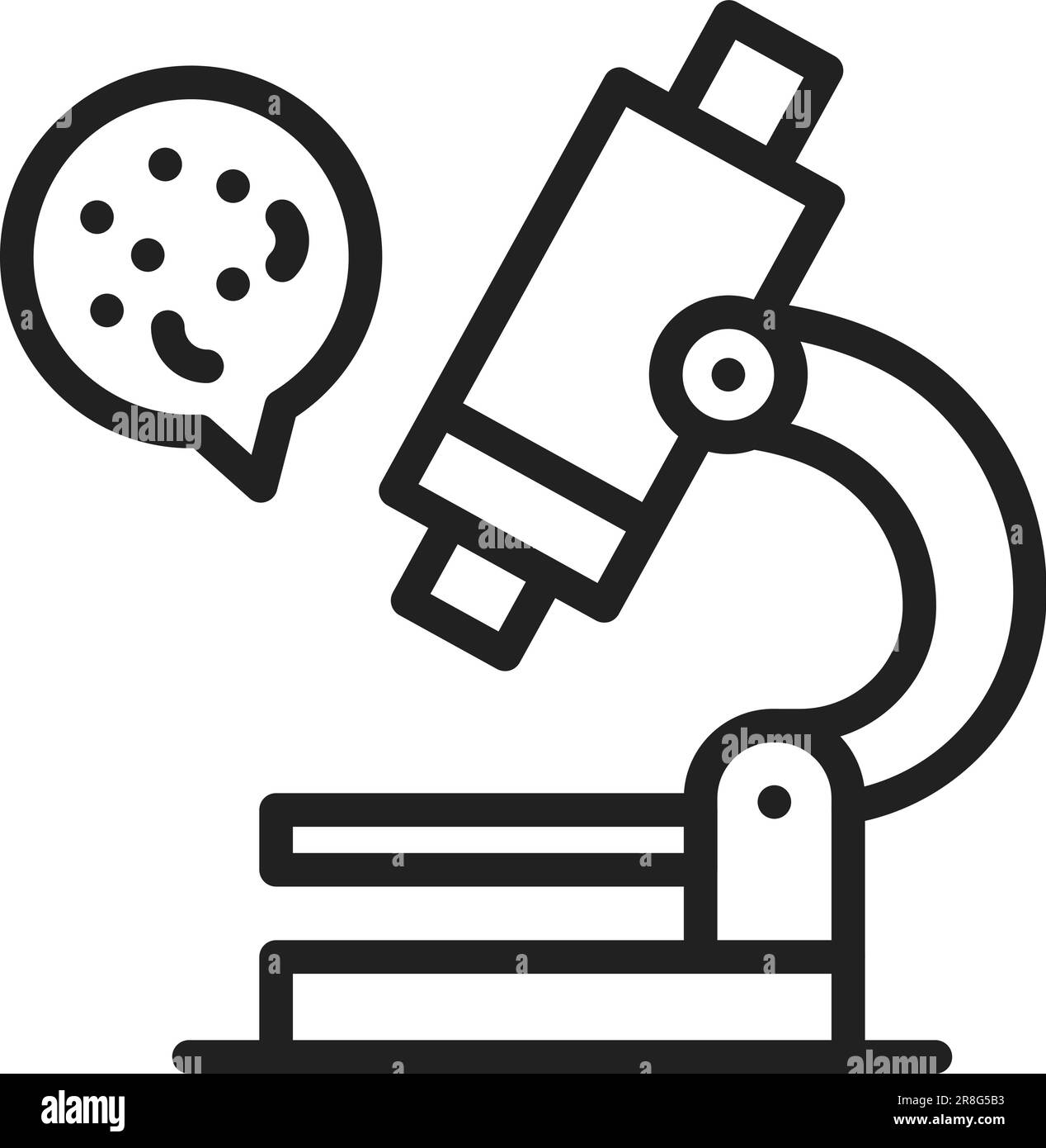 Immagine icona microscopio. Illustrazione Vettoriale