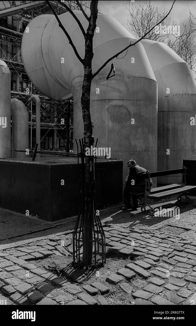 Francia, Parigi, 23.03.1990, dietro Centre Pompidou Foto Stock