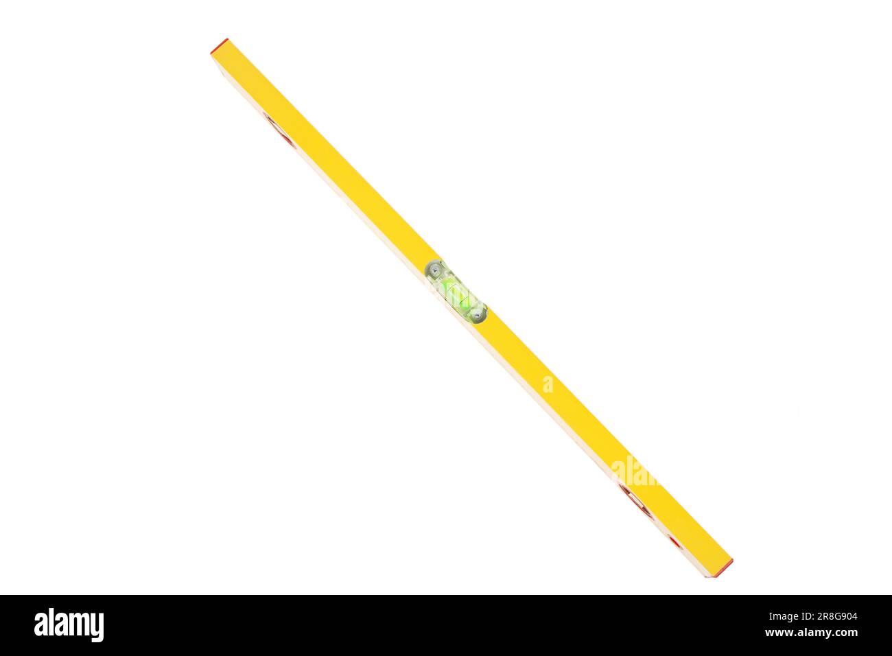 Edificio di colore giallo isolato su sfondo bianco Foto Stock