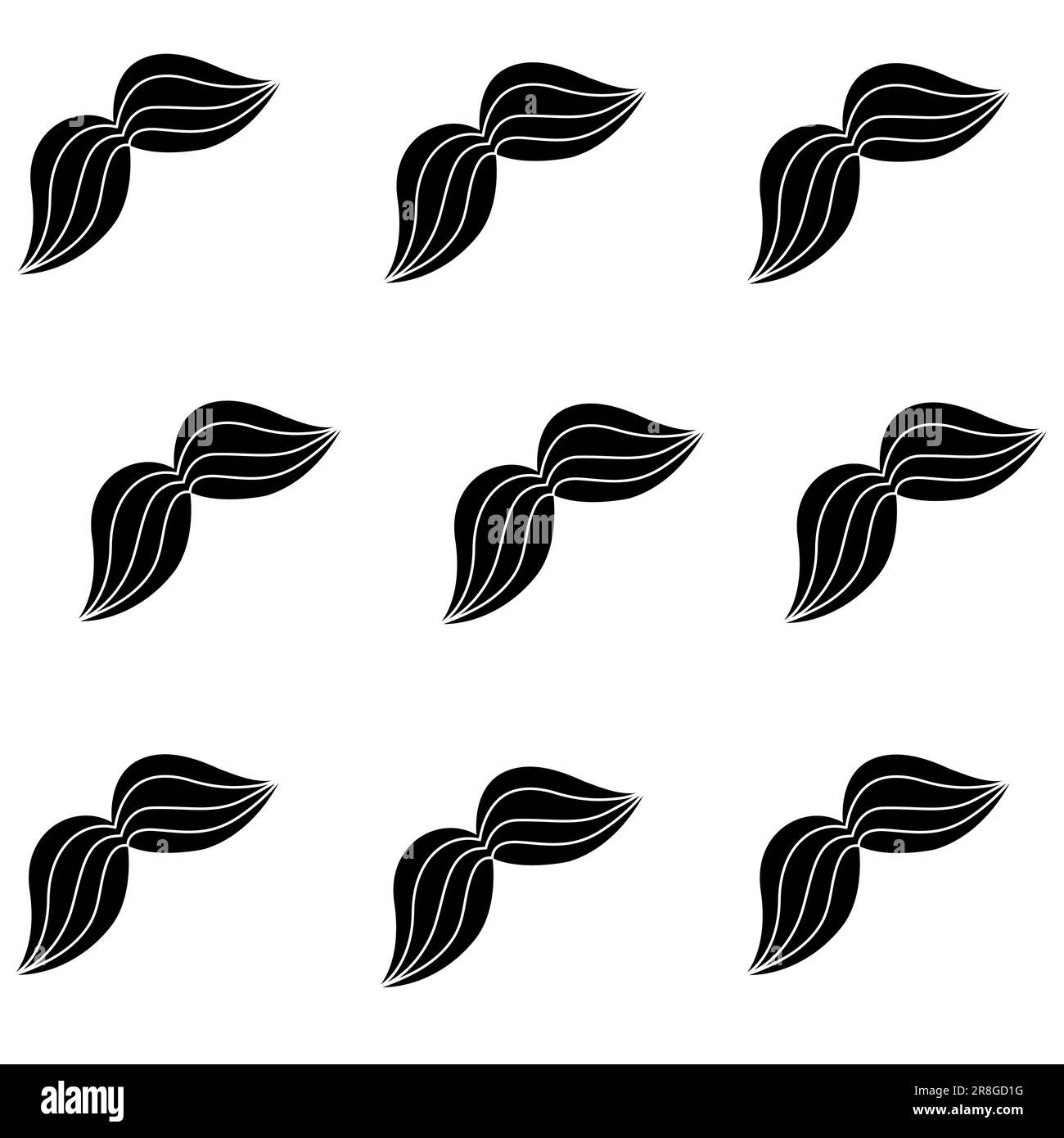 barbiere baffi vintage modello gentleman seamless Illustrazione Vettoriale