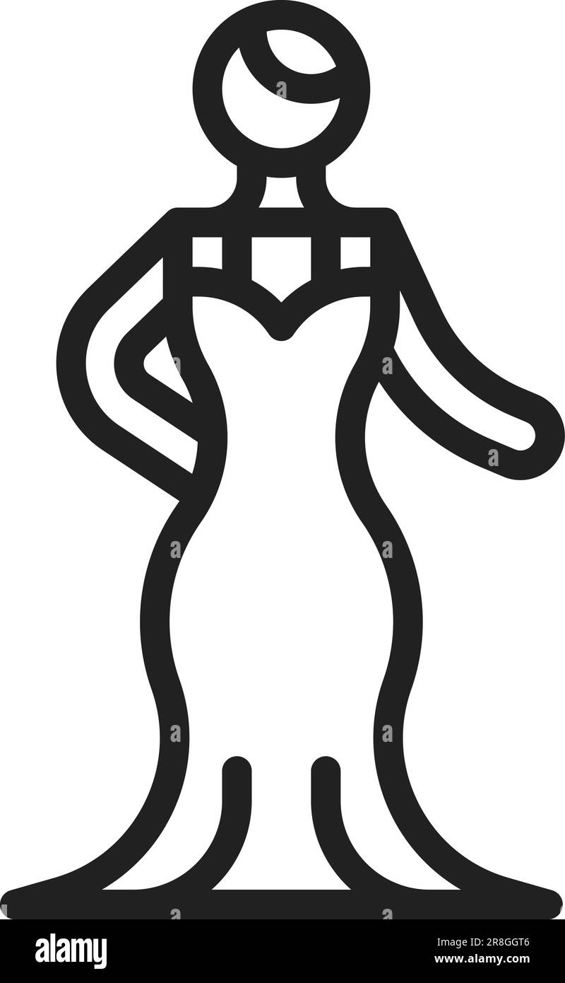 Immagine icona Haute Couture Show (Mostra alta moda). Illustrazione Vettoriale