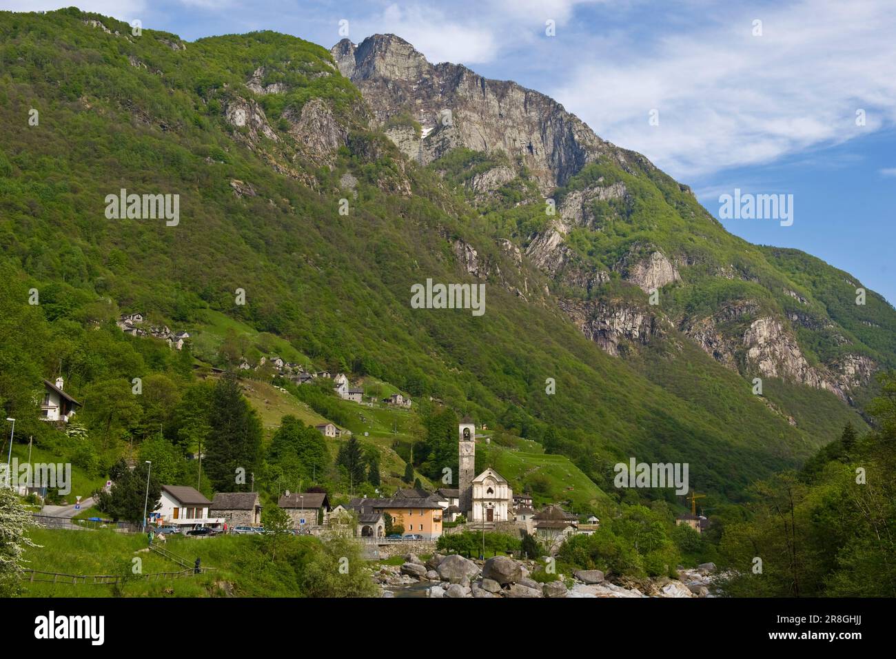 Lavertezzo, Val Verzasca, Canton Ticino, Svizzera Foto Stock