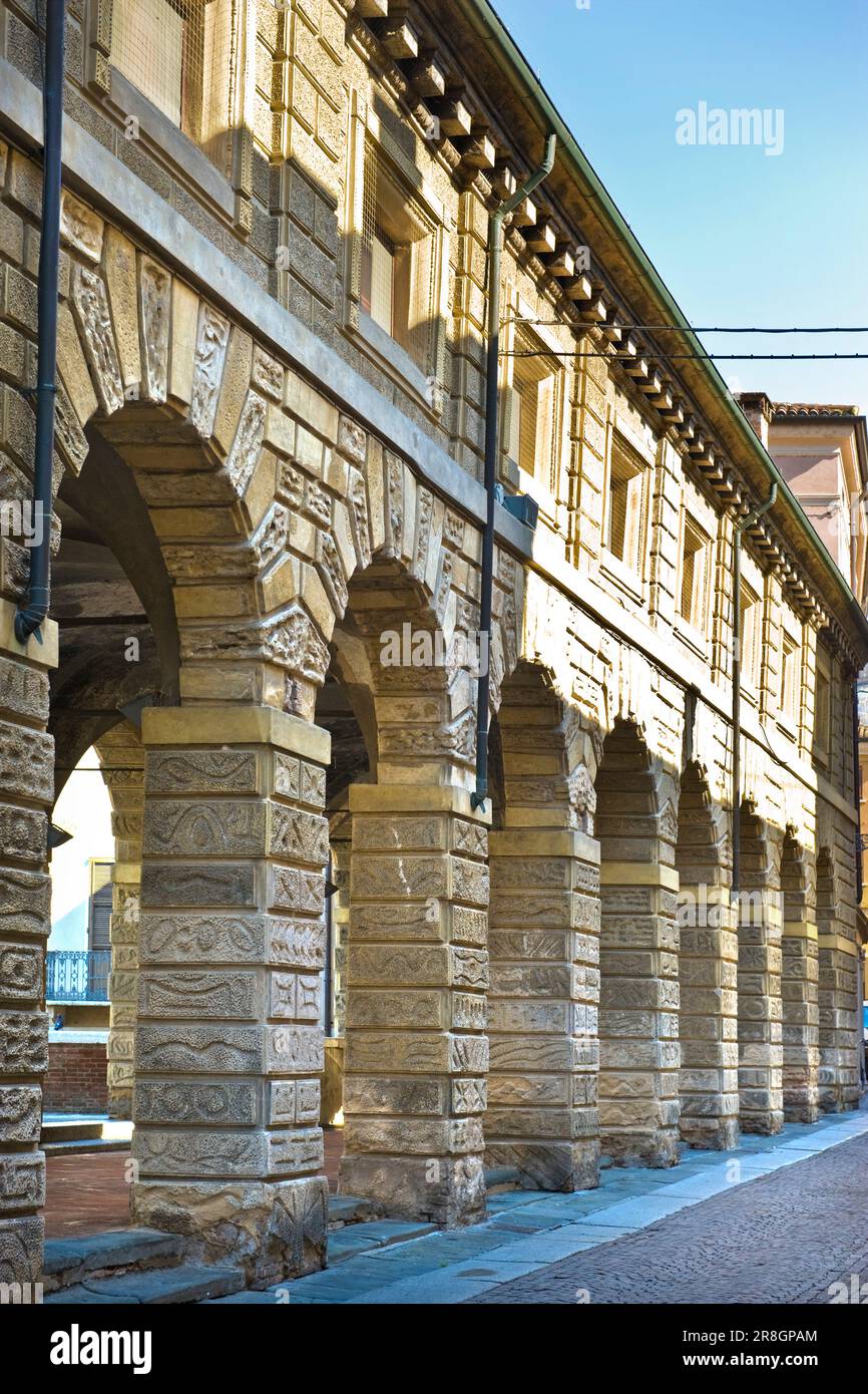 Loggia di Giulio Romano o Pescherie, Mantova, Italia Foto Stock
