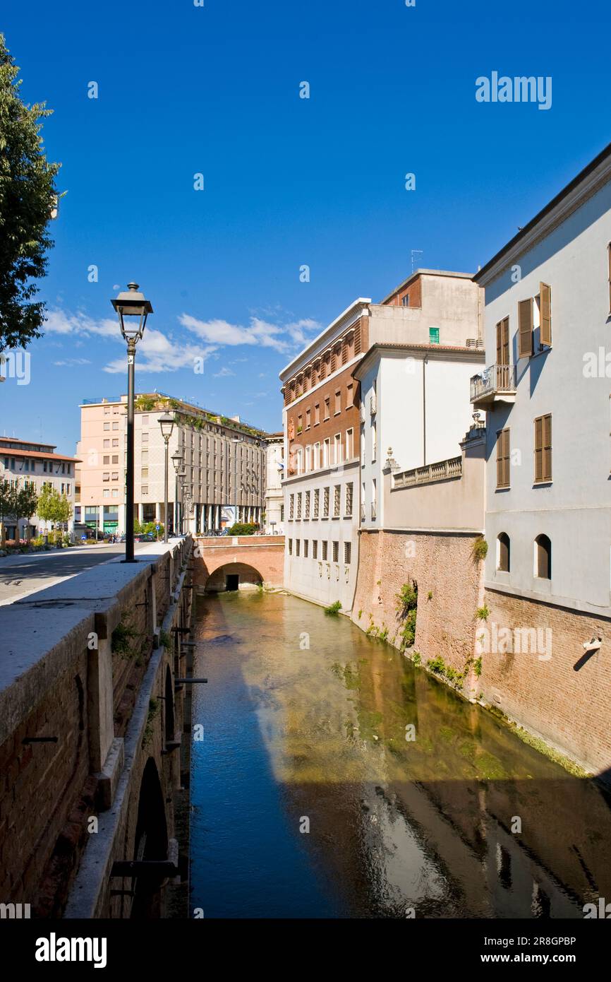Città vecchia e nuova, paesaggio, Mantova, Italia Foto Stock