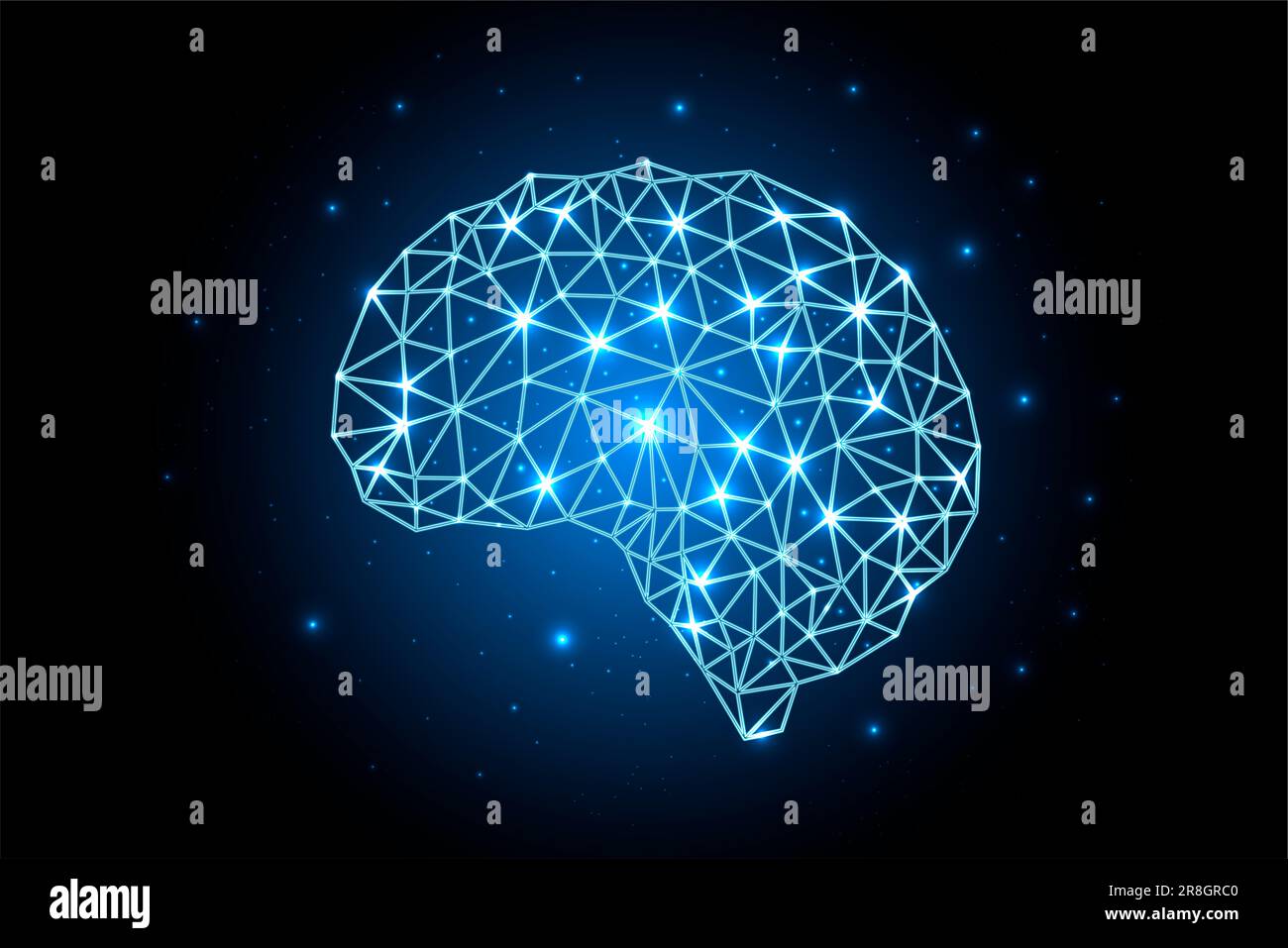 Brain networking abstract route intersection background pattern - foto di scorta Foto Stock