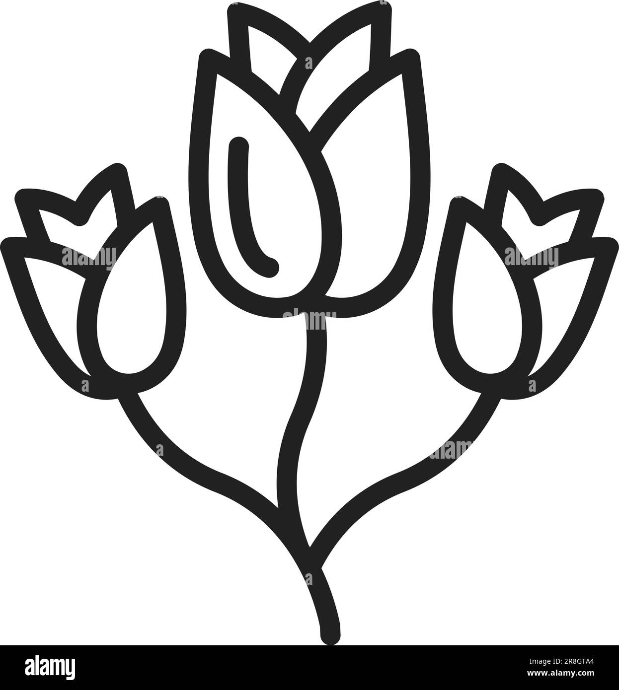 Immagine icona Tulip. Illustrazione Vettoriale