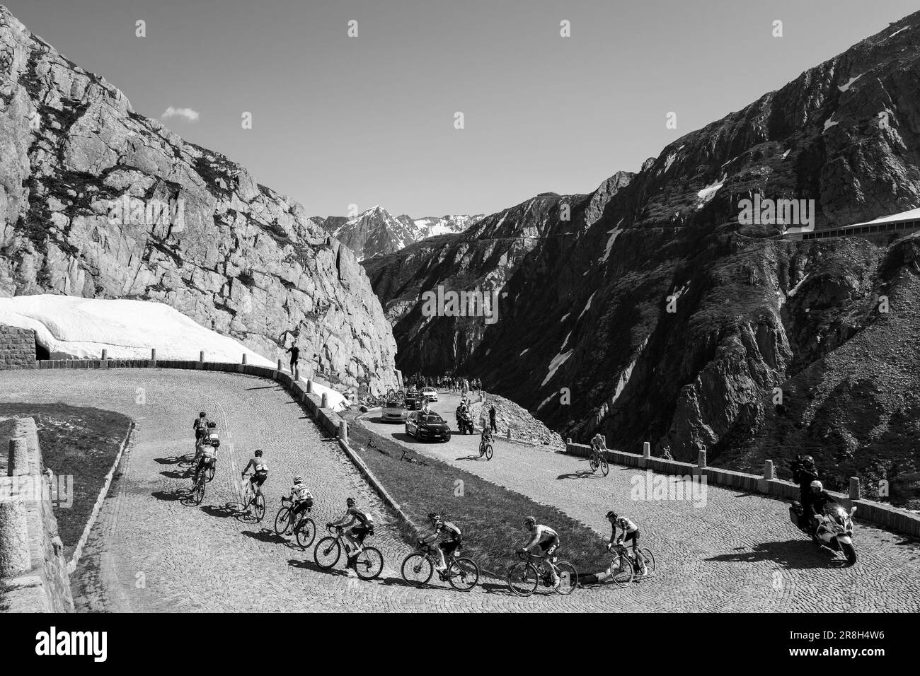 Svizzera. Tour de Suisse. Passo del San Gottardo (Tremola) Foto Stock