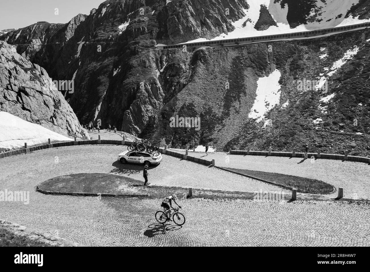 Svizzera. Tour de Suisse. Passo del San Gottardo (Tremola) Foto Stock