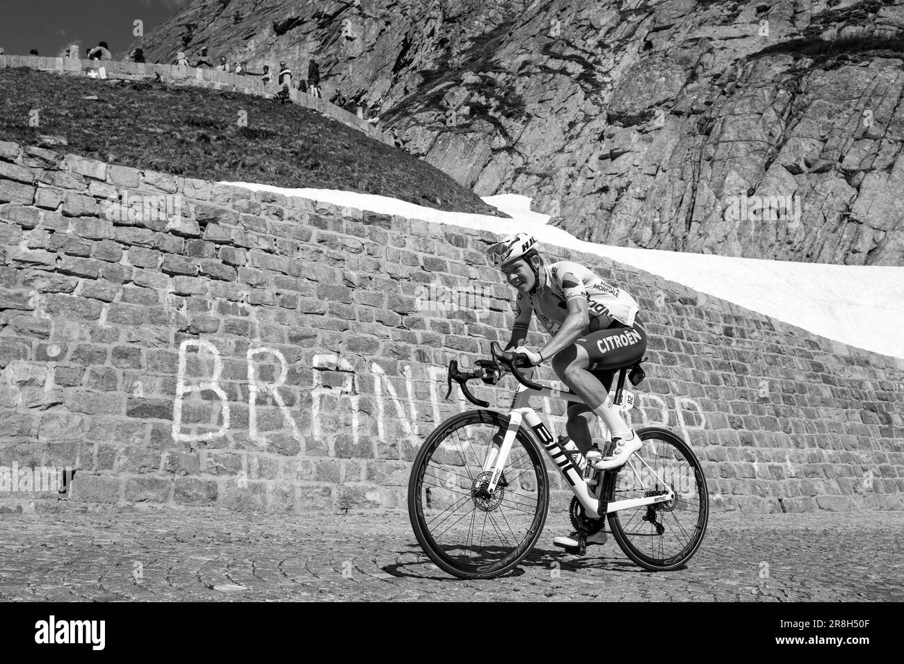 Svizzera. Tour de Suisse. Passo del San Gottardo (Tremola). Bob Jungels Foto Stock