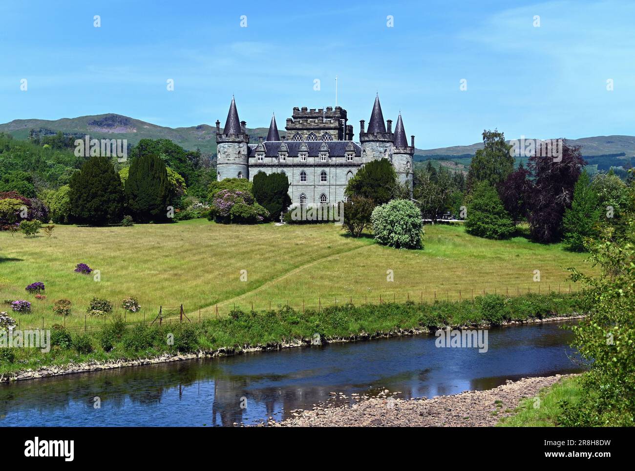 Inveraray Castello. Argyll, Scozia occidentale, Regno Unito, Europa. Foto Stock