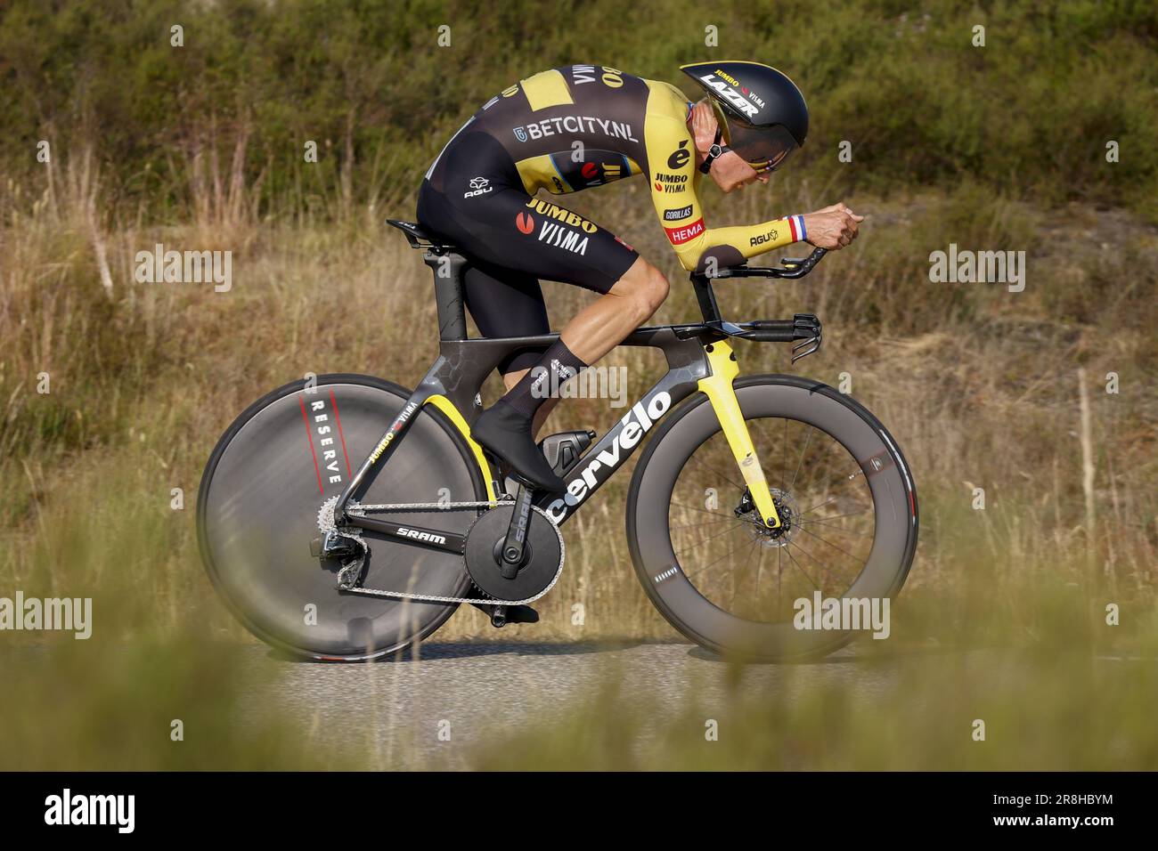 ELSPEET - ciclista Wilco Kelderman durante il campionato olandese a cronometro. I cavalieri hanno percorso due giri di circa 20 chilometri tra i prati e i sentieri forestali del Veluwe. ANP BAS CZERWINSKI Foto Stock