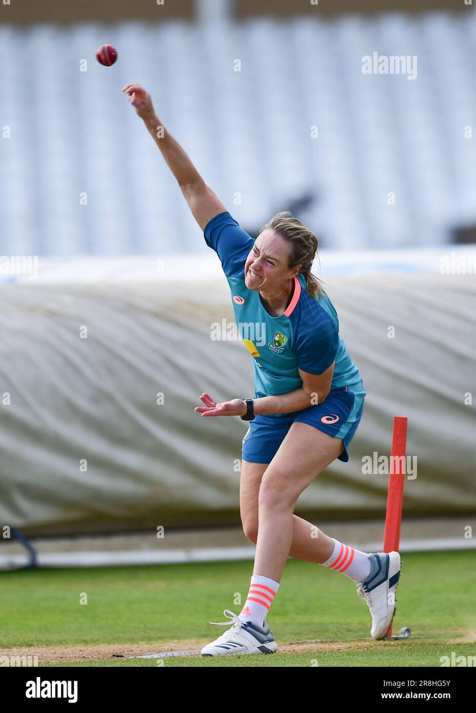 Trent Bridge Cricket Stadium, Nottingham, Regno Unito. 21 giugno 2023. Australia Ladies si allena al Trent Bridge in preparazione al primo Ashes Cricket Test Match il Mercoledì - Australia giocatore al Trent Bridge. Foto: Mark Dunn/Alamy, Foto Stock