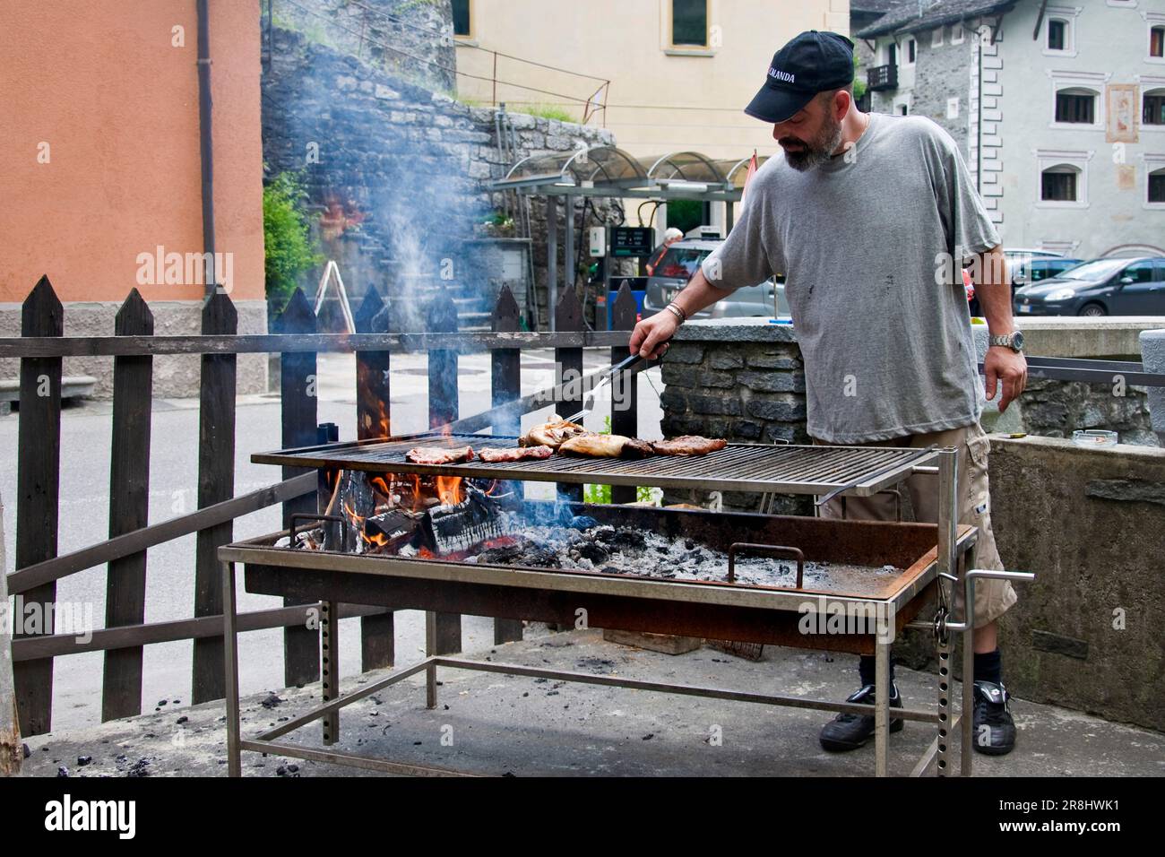 Griglia del barbecue Foto Stock