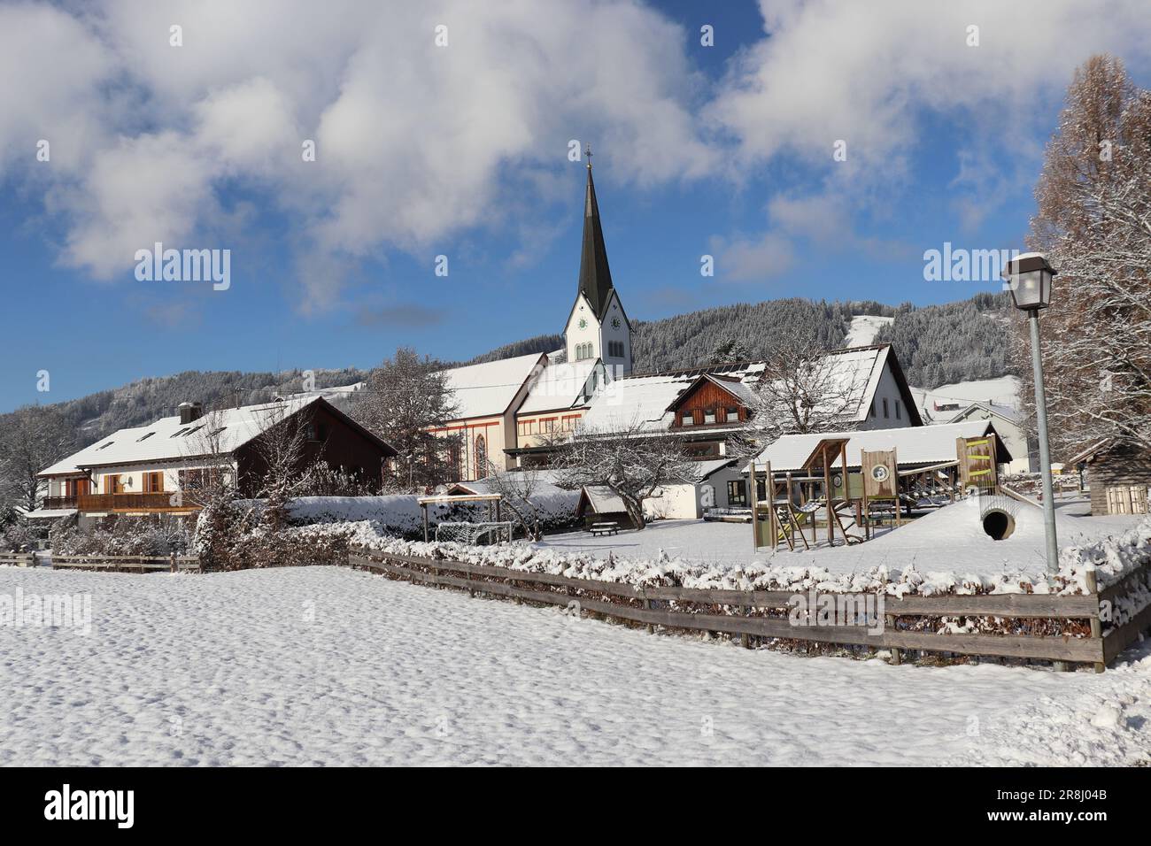 La bella natura. Inverno in montagna/Allgau. Germania Foto Stock