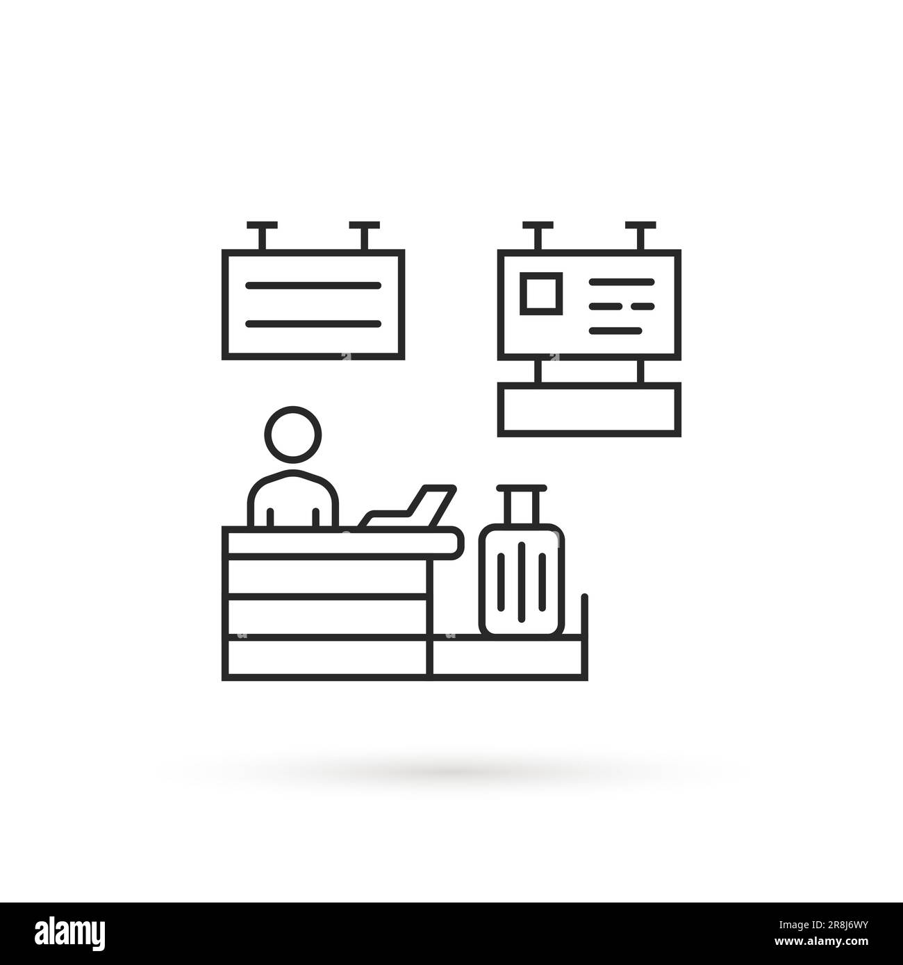 Banco check in e aeroporto Immagini Vettoriali Stock - Alamy