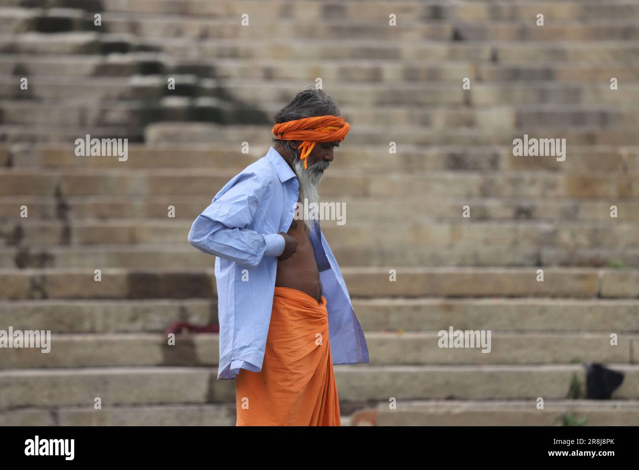 Varanasi - la città sacra dell'India Foto Stock