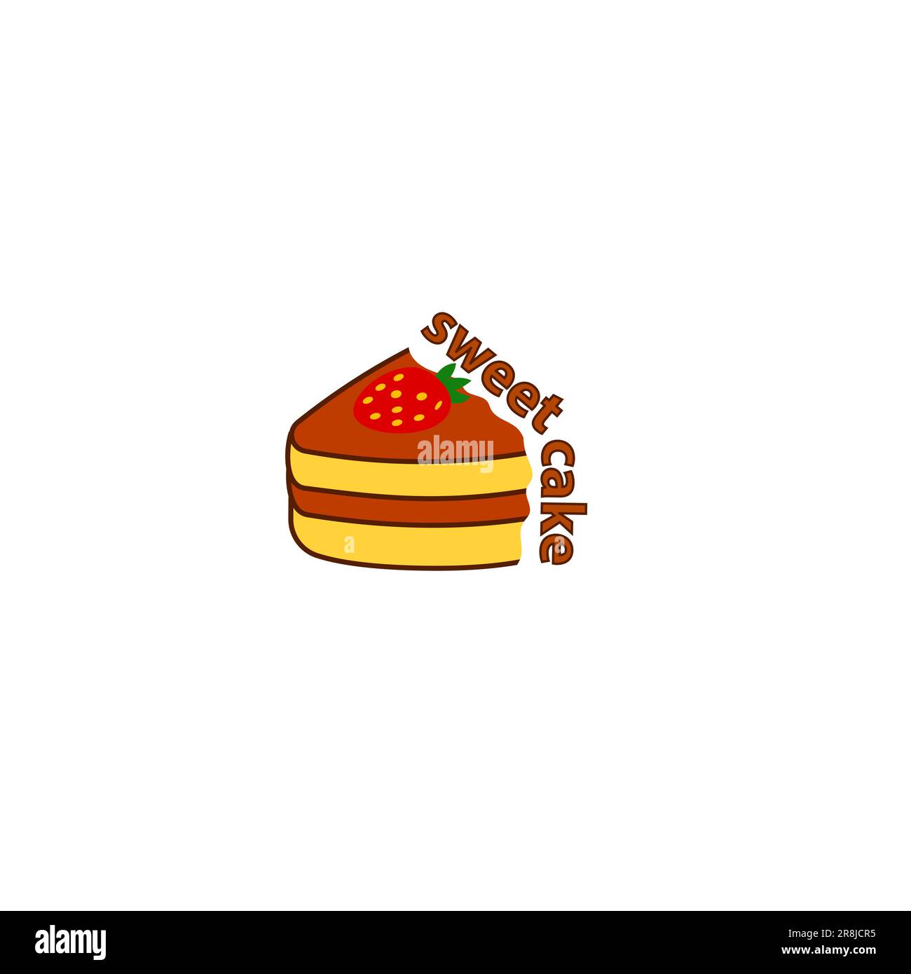 brownies torta logo vettoriale illustrazione modello icona disegno grafico Illustrazione Vettoriale