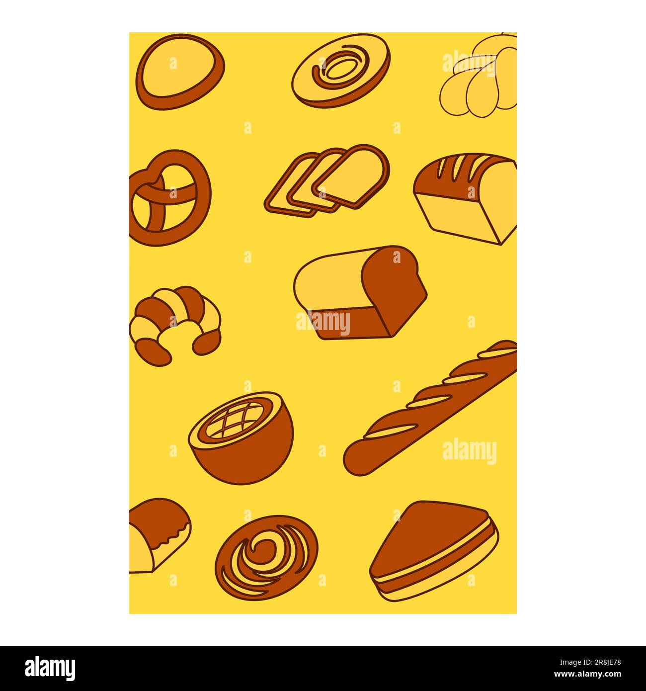 Pasta senza cuciture modello Vector Idimostration Illustrazione Vettoriale