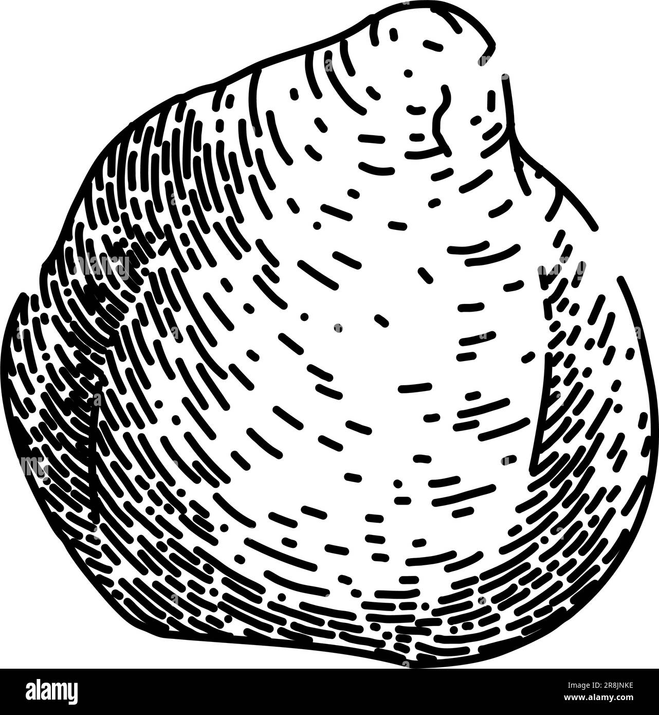 vettore disegnato a mano per schizzo crudo di ceci hummus Illustrazione Vettoriale