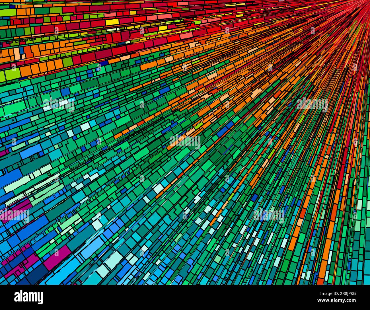 Mosaico raggi sfondo a colori, illustrazione vettoriale Illustrazione Vettoriale