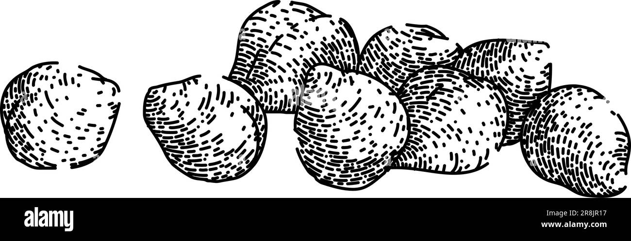 hummus di ceci disegno alimentare vettore disegnato a mano Illustrazione Vettoriale