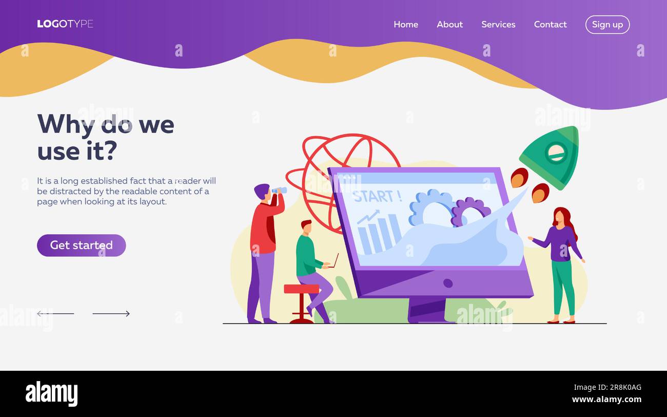 Progetto di partenza del team Illustrazione Vettoriale