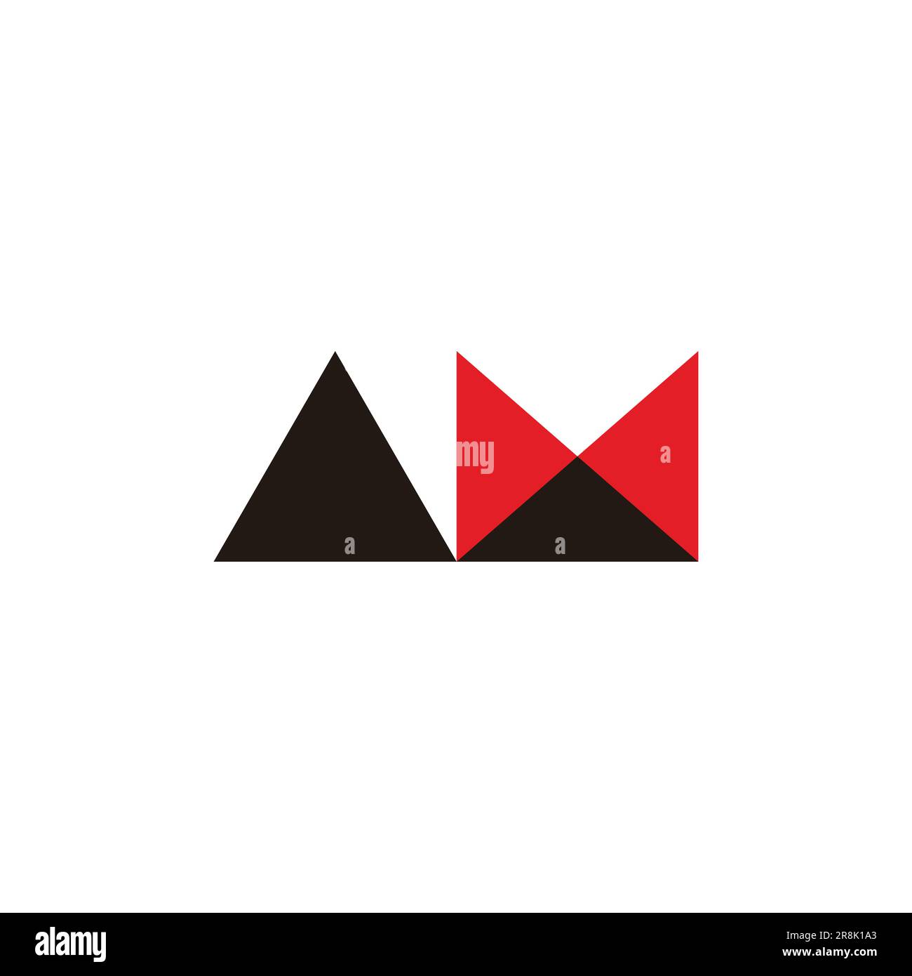 lettera am triangoli vettore logo geoemetrico Illustrazione Vettoriale
