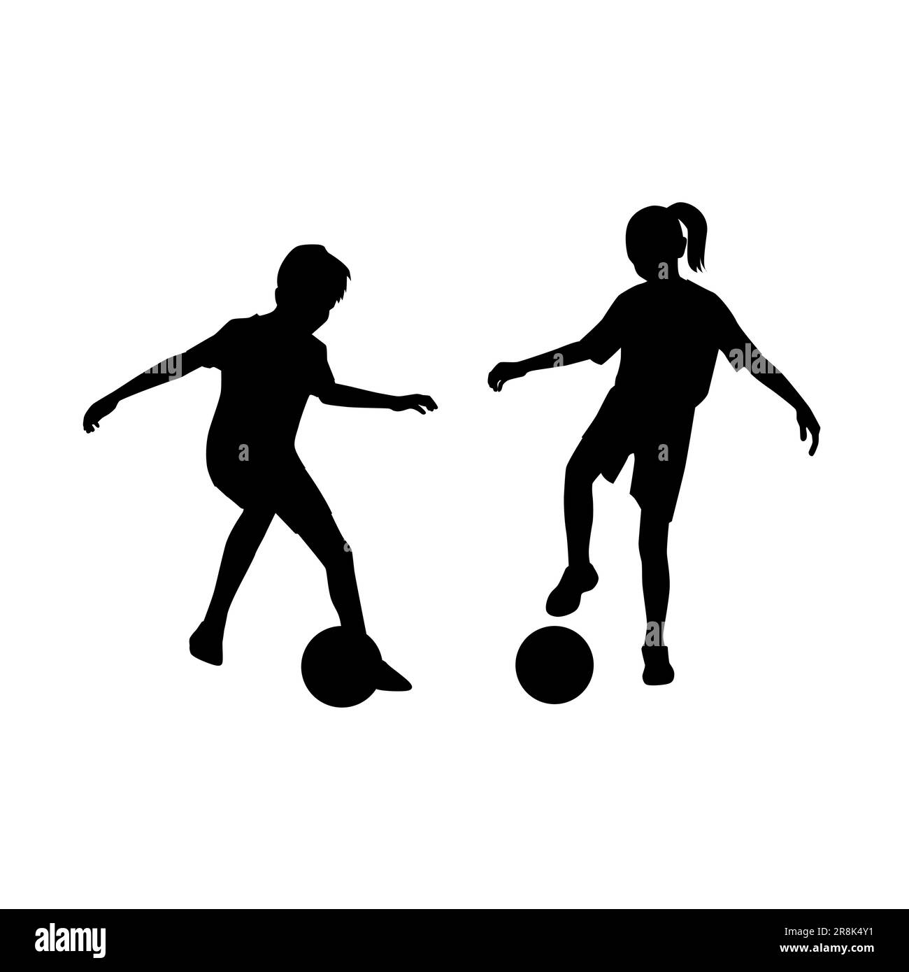Bambini che giocano a calcio Illustrazione Vettoriale