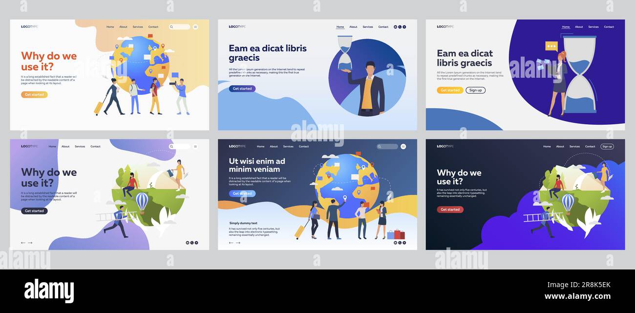 Set di progetti per la protezione dell'ambiente Illustrazione Vettoriale