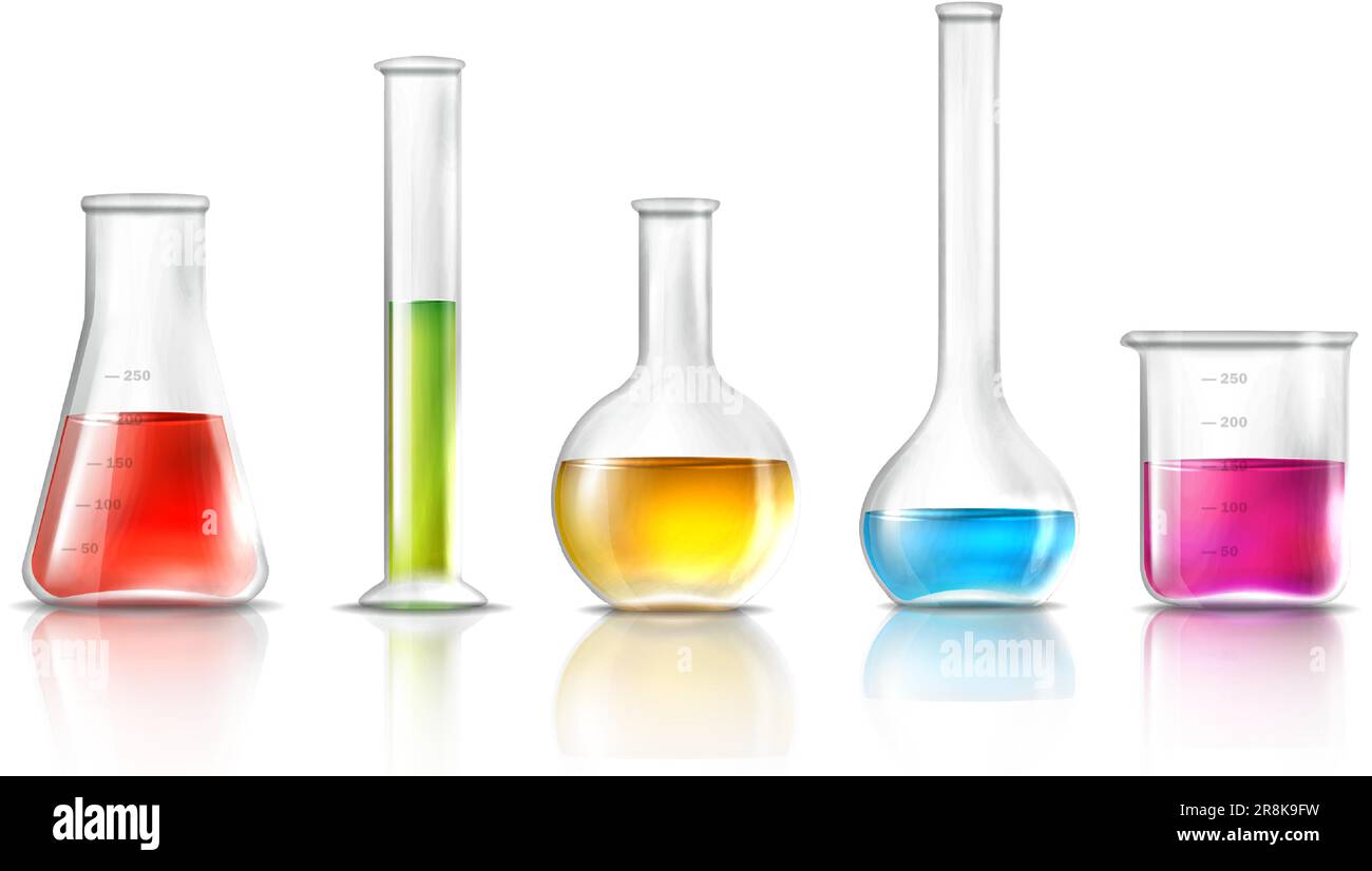 3d icona vettoriale realistica. Isolato su sfondo bianco. Apparecchiatura di laboratorio isolata su sfondo bianco. Illustrazione Vettoriale