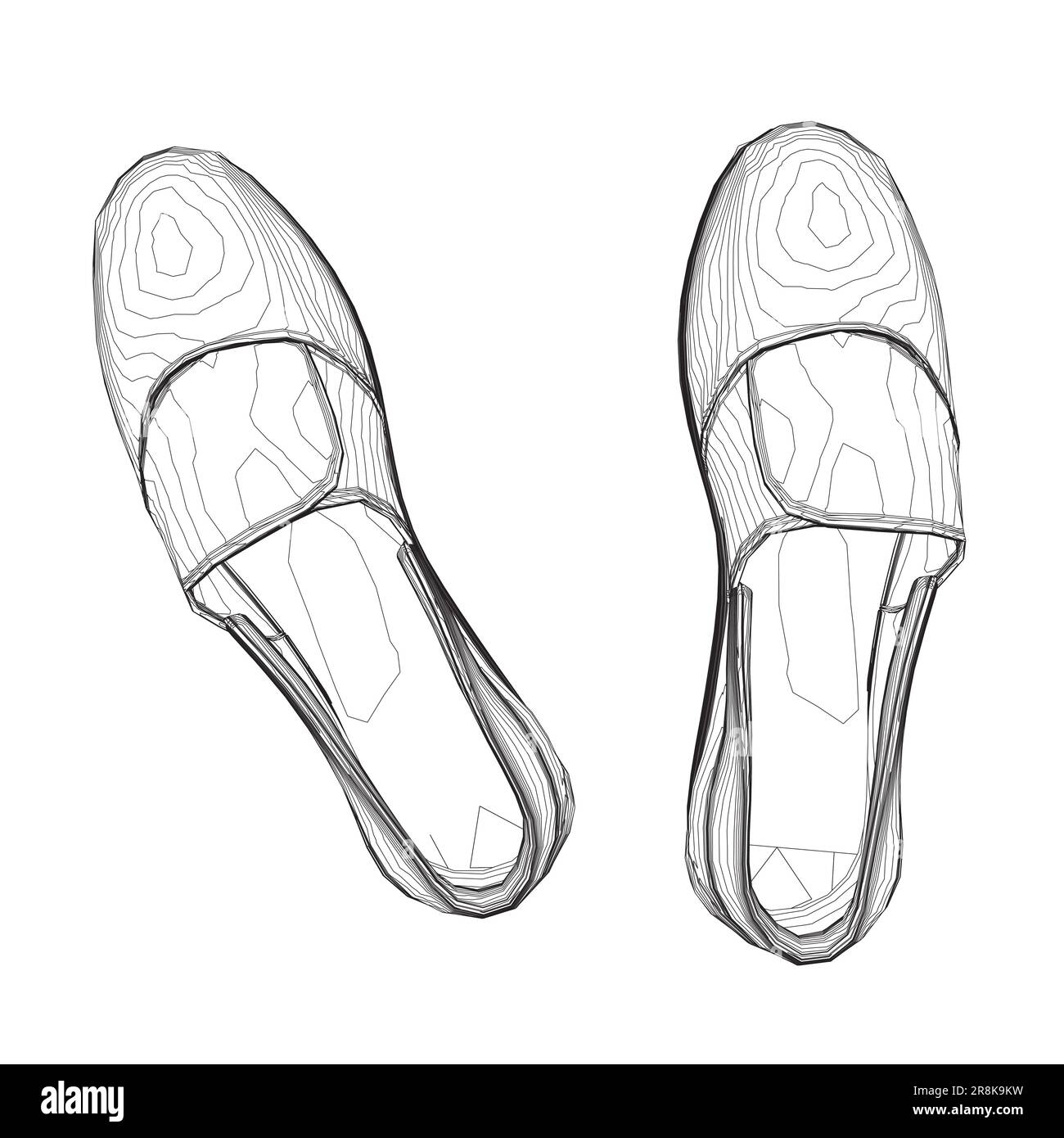 Icona linea scarpa uomo. Un paio di scarpe maschio elemento, l'uomo formale abbigliamento piede contorno stile pittogramma per il web. Illustrazione vettoriale. Design su sfondo bianco Illustrazione Vettoriale