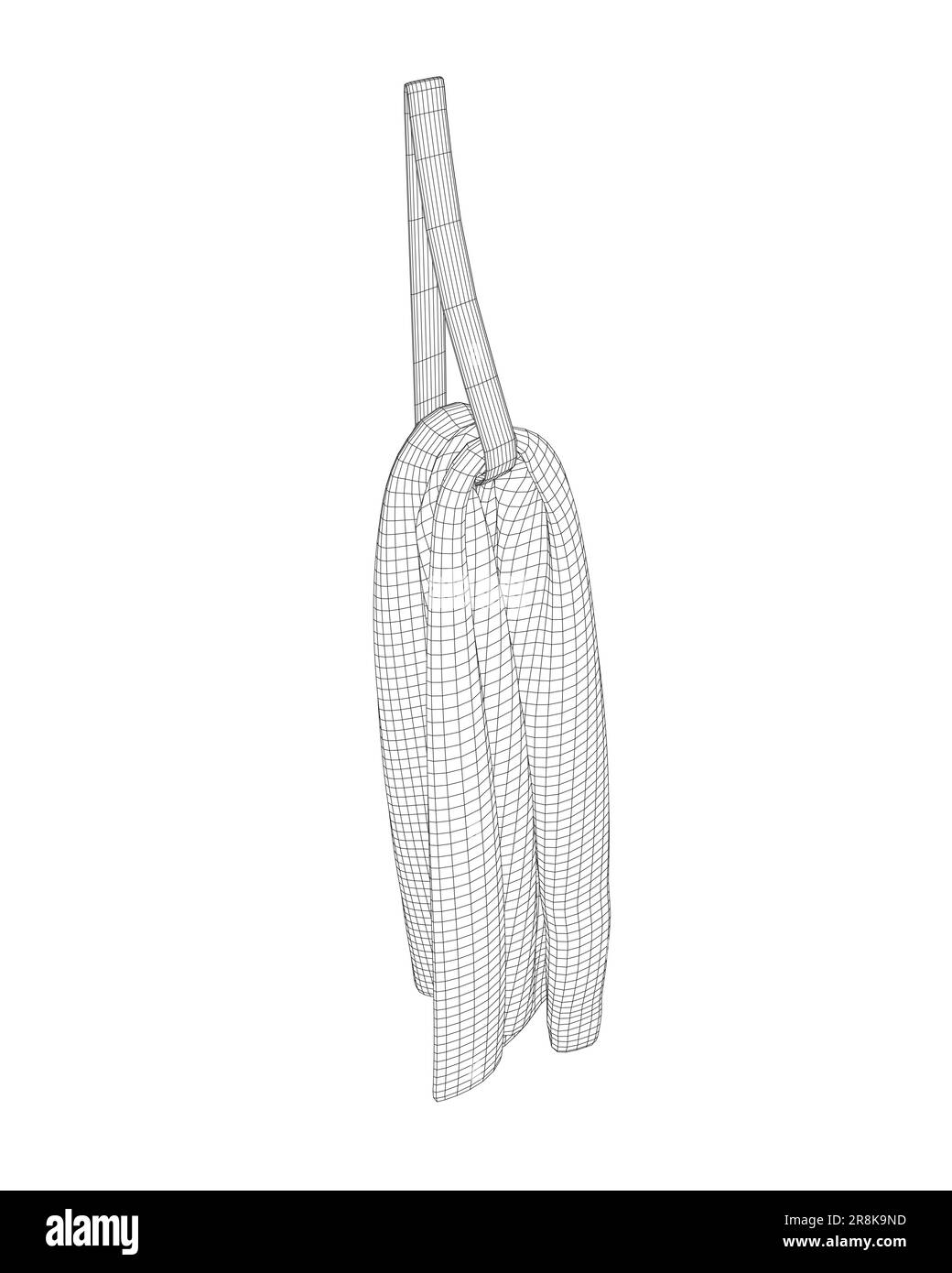 Elementi di appendiabiti del bagno. Illustrazione vettoriale di un asciugamano sospeso. Struttura a reticolo per asciugamani. Articoli per la pulizia di cartoni animati per il bagno, appeso cotone goo tessile Illustrazione Vettoriale