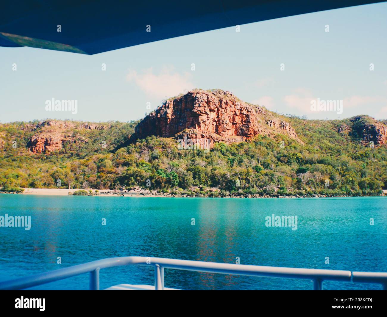 Vista di Kimberley sull'Aft Deck of Great Escape (2), l'Australia Occidentale di Kimberley Foto Stock