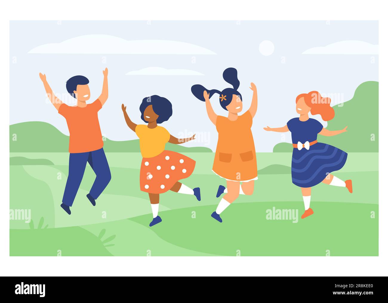 Diversità e concetto di infanzia Illustrazione Vettoriale