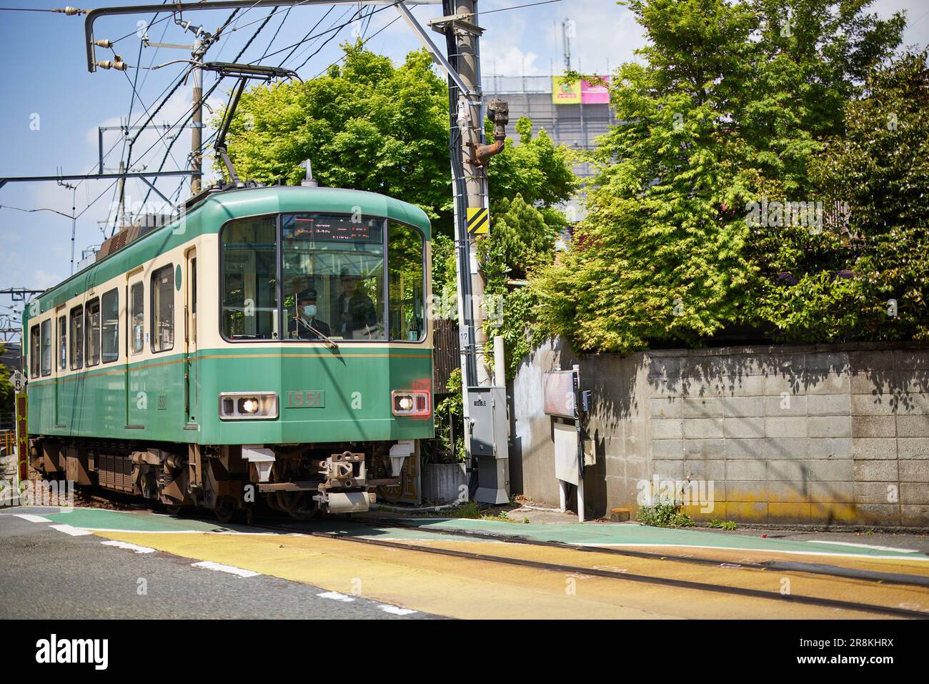 Enoshima Electric Railway, Prefettura di Kanagawa, Giappone Foto Stock