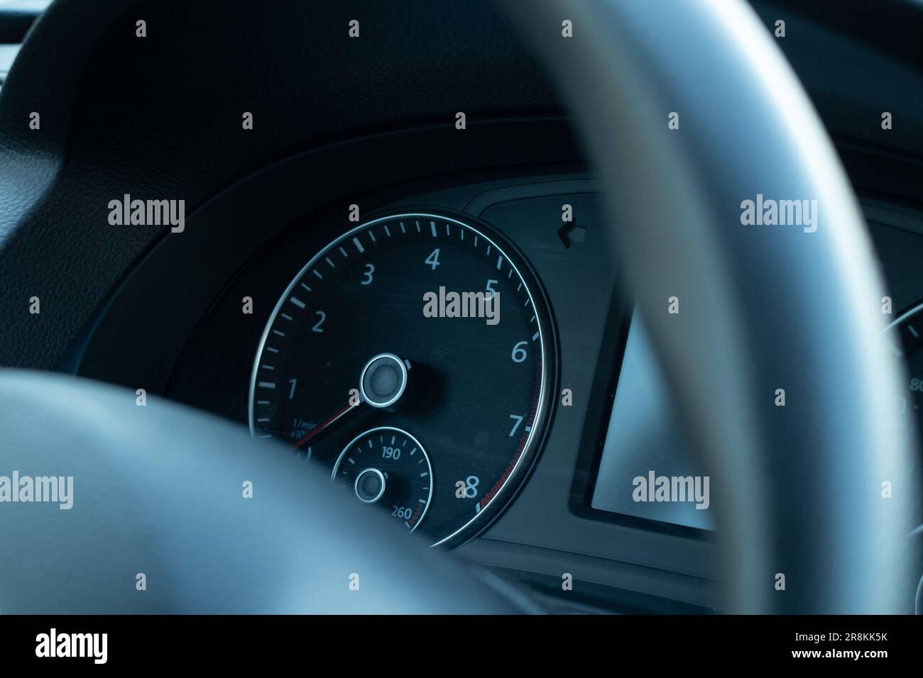 primo piano all'interno di una vecchia autovettura Foto Stock