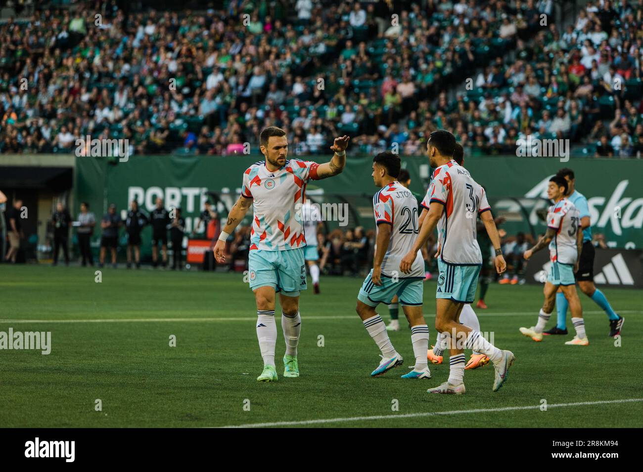 Los Angeles, California, Stati Uniti. 21st giugno, 2023. RAFAEL CZICHOSOF dei compagni di squadra di Chicago Fire della MLS durante una partita contro i Portland Timbers al Providence Park a Portland, Oregon il 21 giugno 2023 (Credit Image: © Alex Cave/ZUMA Press Wire) SOLO PER USO EDITORIALE! Non per USO commerciale! Foto Stock