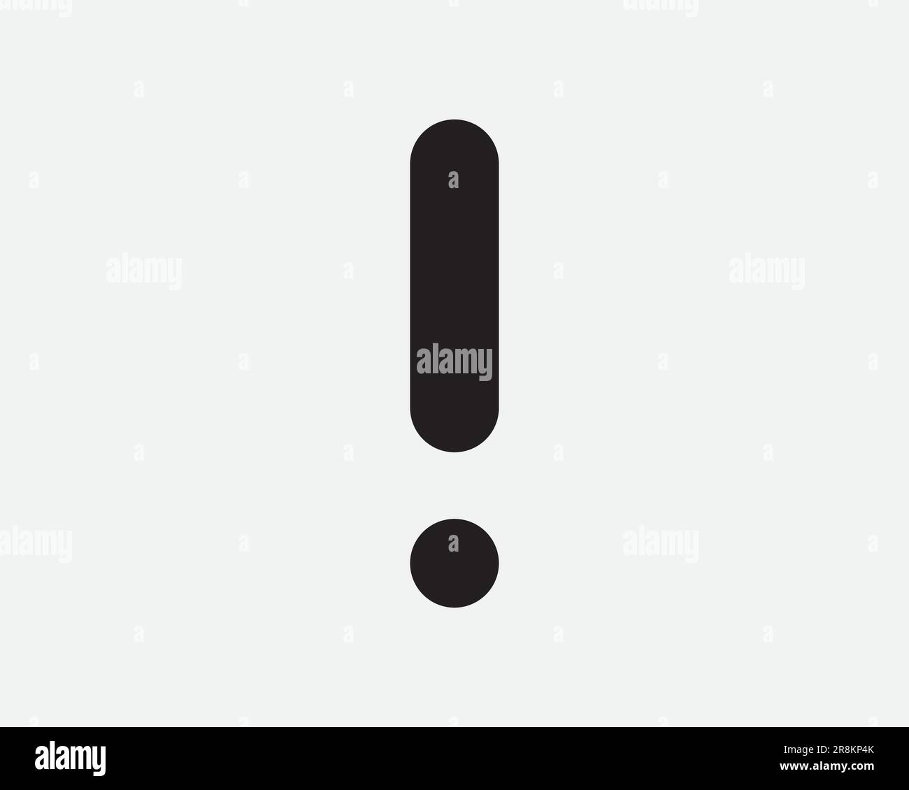 Icona del punto esclamativo. Avviso di pericolo attenzione attenzione attenzione attenzione informazioni sul rischio pericolo Nero Bianco segno simbolo Illustrazione Clipart grafico vettore EPS Illustrazione Vettoriale