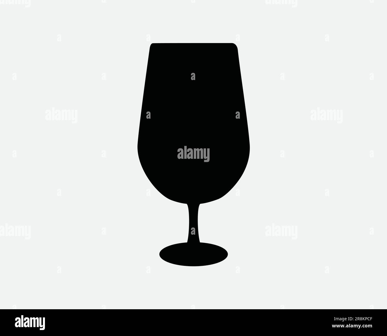 Icona del bicchiere di vino. Bevande alcoliche bevande bicchieri bicchieri cocktail Bar. Simbolo bianco nero simbolo forma Illustrazione Illustrazione grafico clipart vettore EPS Illustrazione Vettoriale